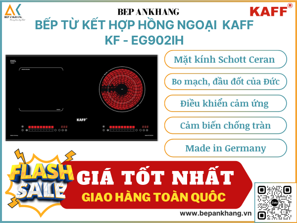 Bếp từ kết hợp hồng ngoại  KAFF   KF - EG902IH - Made in Germany